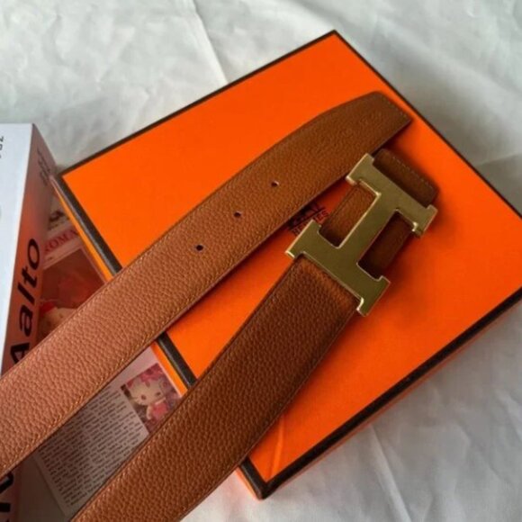 Hermes Reversible Belt Black/Brown 90cm - Gold Buckle Hermes Reversible 32mm Belt Black/Brown Gold Buckle 90cm main image 3